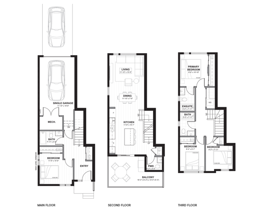 East Hills Crossing Townhomes - Four Bedroom Townhomes 2